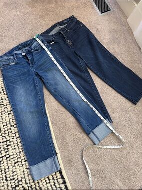 2 pair J Jill Women’s 0P XSP Blue Denim Jeans - capri